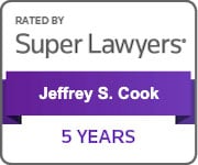 Rated By Super Lawyers | Jeffrey S. Cook | 5 Years